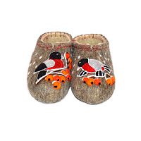 Тапочки женские "Снегири на рябине" (Т029Н)