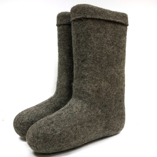 Валенки натуральные ручной валки серые (200М)