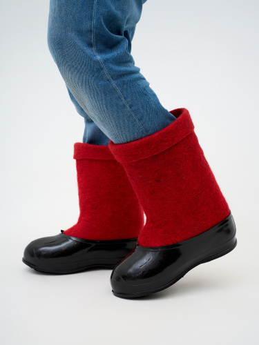 Полуваленки мужские красные с черными галошами (400КМ-СЧ) фото 3 Полуваленки мужские красные с черными галошами (400КМ-СЧ) фото 3