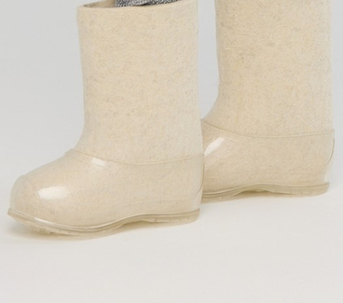 Валенки белые с прозрачными галошами (001д-СП) Валенки белые с прозрачными галошами (001д-СП)