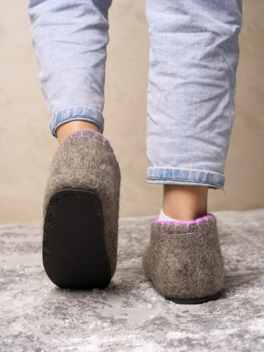 Тапочки женские с фиолетовой обшивкой (Т333) фото 5 Тапочки женские с фиолетовой обшивкой (Т333) фото 5