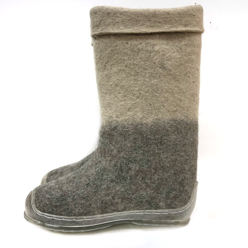 Валенки серые комбинированные с высоким голенищем на силиконовой подошве (300М-ПСП) фото 3 Валенки серые комбинированные с высоким голенищем на силиконовой подошве (300М-ПСП) фото 3