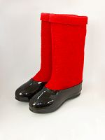 Валенки мужские красные с черными галошами (400М-СЧ)