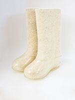 Валенки женские белые с галошами (001Ж-СП)