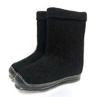 Полуваленки чёрные на силиконовой подошве (100КНМ-ПСП)