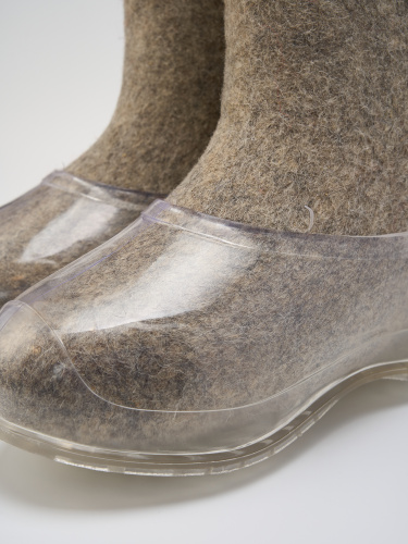 Валенки серые мужские с прозрачными галошами (200М-СП) фото 3 Валенки серые мужские с прозрачными галошами (200М-СП) фото 3