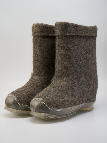 Полуваленки ручной валки серого цвета на силиконовой подошве (200КМ-ПСП) Полуваленки ручной валки серого цвета на силиконовой подошве (200КМ-ПСП)